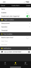 Hay Mate app configurable thresholds and call and SMS alerts